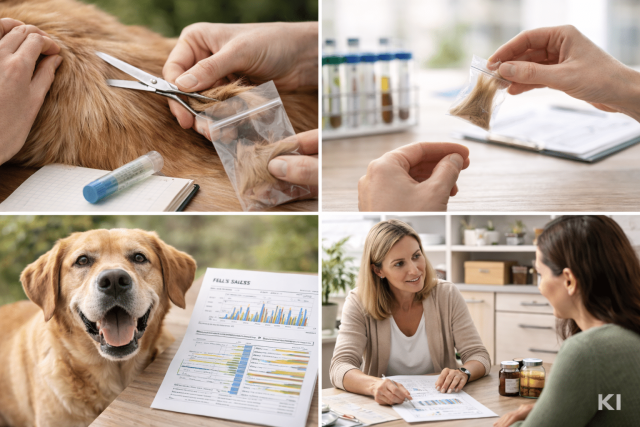 Fellmineralanalyse beim Hund.