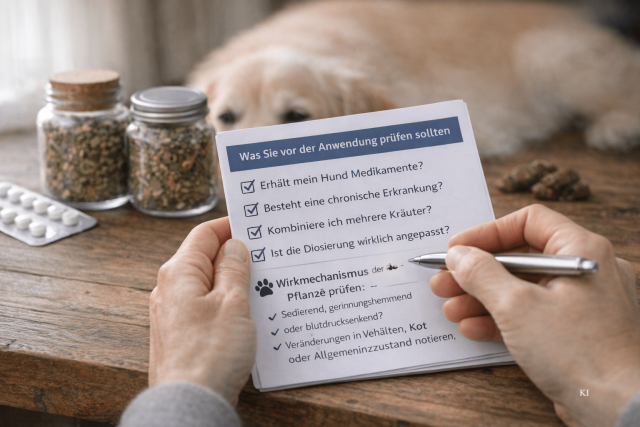 Checkliste zur Kräueranwendung für Hunde