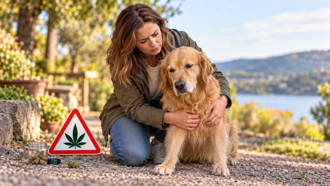 Golden Retriver bricht auf Hunderunde zusammen.