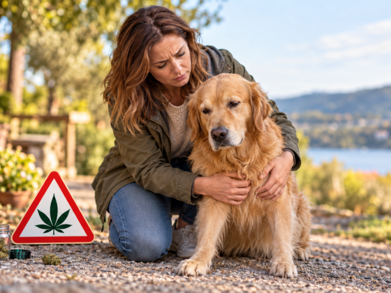 Golden Retriver bricht auf Hunderunde zusammen.